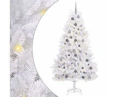 Dirbtinė Kalėdų eglutė Balta 106 x 106 x 210 cm PVC ir metalas