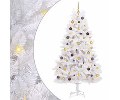 Dirbtinė Kalėdų eglutė Balta 106 x 106 x 210 cm PVC ir metalas