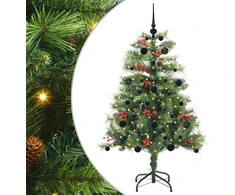 Dirbtinė Kalėdų eglutė 150 LED Šilta balta PVC ir metalas Žalia