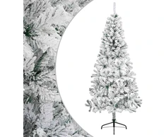 Dirbtinė Kalėdų eglutė 240 cm PVC ir Plienas Žalia ir balta