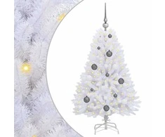 Dirbtinė Kalėdų eglutė Balta 68 x 68 x 120 cm PVC ir metalas