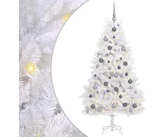 Dirbtinė Kalėdų eglutė Balta 90 x 90 x 180 cm PVC ir metalas