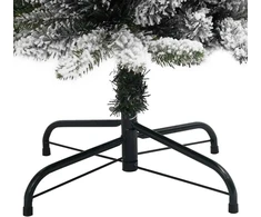 Dirbtinė Kalėdų eglutė Balta 150 cm PVC ir Metalas ir Plastikas