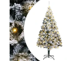Dirbtinė Kalėdų eglutė Balta 180 cm PVC ir Plienas ir Plastikas