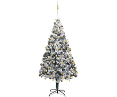 Dirbtinė Kalėdų eglutė Balta 180 cm PVC ir Plienas ir Plastikas