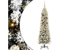Dirbtinė Kalėdų eglutė Balta 210 cm PVC ir Metalas ir Plastikas