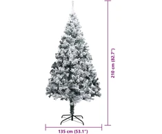 Dirbtinė Kalėdų eglutė Balta 210 cm PVC ir Plienas ir Plastikas