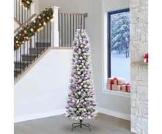 Dirbtinė Kalėdų eglutė Balta 240 cm PVC ir Metalas ir Plastikas