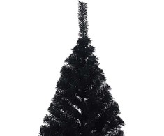 Dirbtinis prieššventinis eglutė su šviesomis Juoda 240 cm PVC