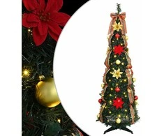 Dirbtinė Kalėdų eglutė su 100 LED s stovu Žalia 155 cm PVC