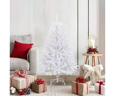 Dirbtinė Kalėdų eglutė su 150 LED Balta 120 cm PVC ir metalas