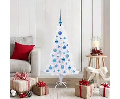 Dirbtinė Kalėdų eglutė su 150 LED Balta 120 cm PVC ir plienas
