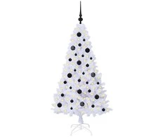 Dirbtinė Kalėdų eglutė su 150 LED Balta 150 cm PVC ir Plienas