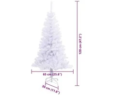 Dirbtinė Kalėdų eglutė su 150 LED Balta 120 cm PVC ir plienas