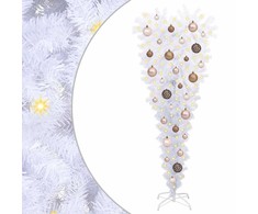 Dirbtinė Kalėdų eglutė su 150 LED Balta 120 cm PVC ir Plienas