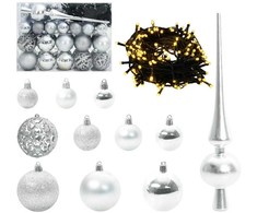 Dirbtinė Kalėdų eglutė su 150 LED Balta 120 cm PVC ir Plienas