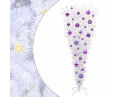 Dirbtinė Kalėdų eglutė su 150 LED Balta 120 cm PVC ir Plienas