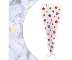 Dirbtinė Kalėdų eglutė su 150 LED Balta 120 cm PVC ir Plienas