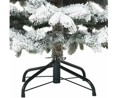Dirbtinė Kalėdų eglutė su 150 LED Balta 150 cm PE ir PVC