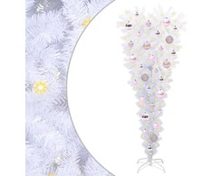 Dirbtinė Kalėdų eglutė su 150 LED Balta 120 cm PVC ir Plienas