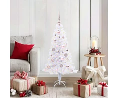 Dirbtinė Kalėdų eglutė su 150 LED Balta 120 cm PVC ir plienas