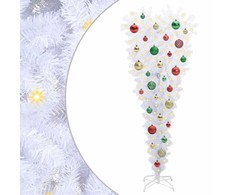 Dirbtinė Kalėdų eglutė su 150 LED Balta 120 cm PVC ir Plienas