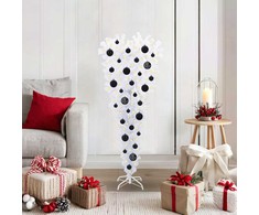 Dirbtinė Kalėdų eglutė su 150 LED Balta 120 cm PVC ir Plienas