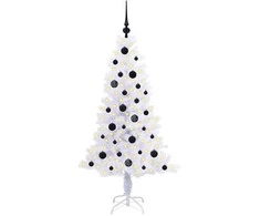 Dirbtinė Kalėdų eglutė su 150 LED Balta 150 cm PVC ir plienas