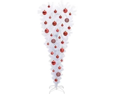 Dirbtinė Kalėdų eglutė su 150 LED Balta 120 cm PVC ir Plienas