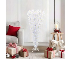 Dirbtinė Kalėdų eglutė su 150 LED Balta 120 cm PVC ir Plienas