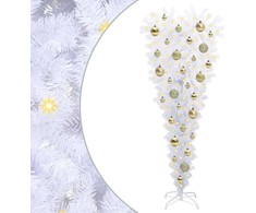 Dirbtinė Kalėdų eglutė su 150 LED Balta 120 cm PVC ir Plienas