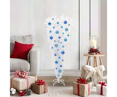 Dirbtinė Kalėdų eglutė su 150 LED Balta 120 cm PVC ir Plienas