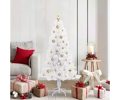 Dirbtinė Kalėdų eglutė su 150 LED Balta 150 cm PVC ir plienas