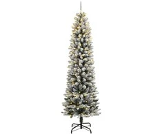 Dirbtinė Kalėdų eglutė su 150 LED lempučių ir sniegu, 120cm