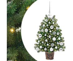 Dirbtinė Kalėdų eglutė su 150 LED s stovu Žalia 75 cm PE ir PVC
