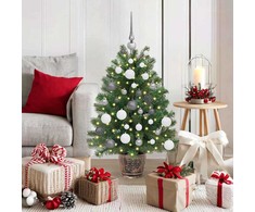 Dirbtinė Kalėdų eglutė su 150 LED s stovu Žalia 95 cm PE ir PVC