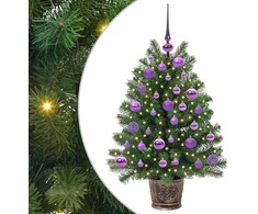 Dirbtinė Kalėdų eglutė su 150 LED s stovu Žalia 95 cm PE ir PVC