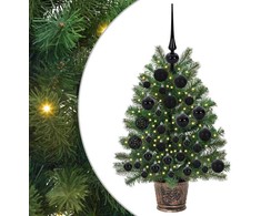 Dirbtinė Kalėdų eglutė su 150 LED s stovu Žalia 75 cm PE ir PVC
