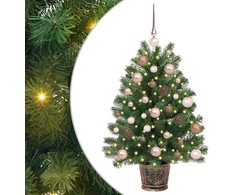 Dirbtinė Kalėdų eglutė su 150 LED s stovu Žalia 95 cm PE ir PVC