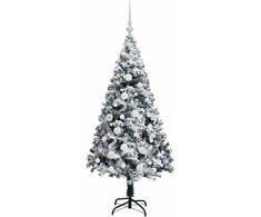 Dirbtinė Kalėdų eglutė Balta 150 cm PVC ir Plienas ir Plastikas