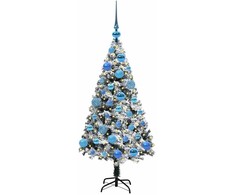 Dirbtinė Kalėdų eglutė Balta 120 cm PVC ir Plienas ir Plastikas