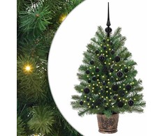 Dirbtinė Kalėdų eglutė su 150 LED s stovu Žalia 95 cm PE ir PVC