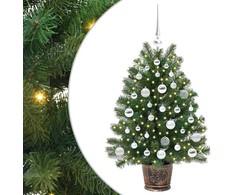 Dirbtinė Kalėdų eglutė su 150 LED s stovu Žalia 95 cm PE ir PVC