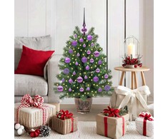 Dirbtinė Kalėdų eglutė su 150 LED s stovu Žalia 95 cm PE ir PVC