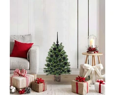 Dirbtinė Kalėdų eglutė su 150 LED s stovu Žalia 75 cm PE ir PVC