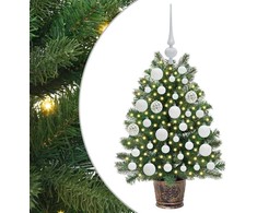 Dirbtinė Kalėdų eglutė su 150 LED s stovu Žalia 75 cm PE ir PVC