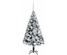 Dirbtinė Kalėdų eglutė Balta 120 cm PVC ir Plienas ir Plastikas