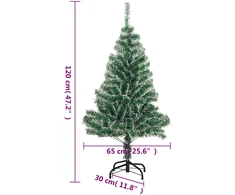 Dirbtinė Kalėdų eglutė su 150 LED, žaisliukais ir sniegu, 120cm