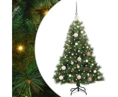 Dirbtinė Kalėdų eglutė su 150 LED Žalia 120 cm PE ir PVC
