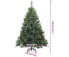 Dirbtinė Kalėdų eglutė su 150 LED Žalia 150 cm PE ir PVC